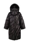Bronxville hooded quilted shell down coat, Black