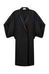Cashmere kimono-inspired coat Kioto, Black